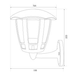 Садово-парковый светильник ЭРА ДБУ 07-8-005 3000К Дели 1 белый 6 гранный настенный IP44 светодиодный 8Вт 3000K