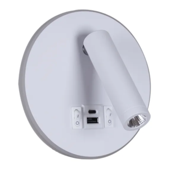 86203-9.2-001KT LED12W+USB WT светильник настенный