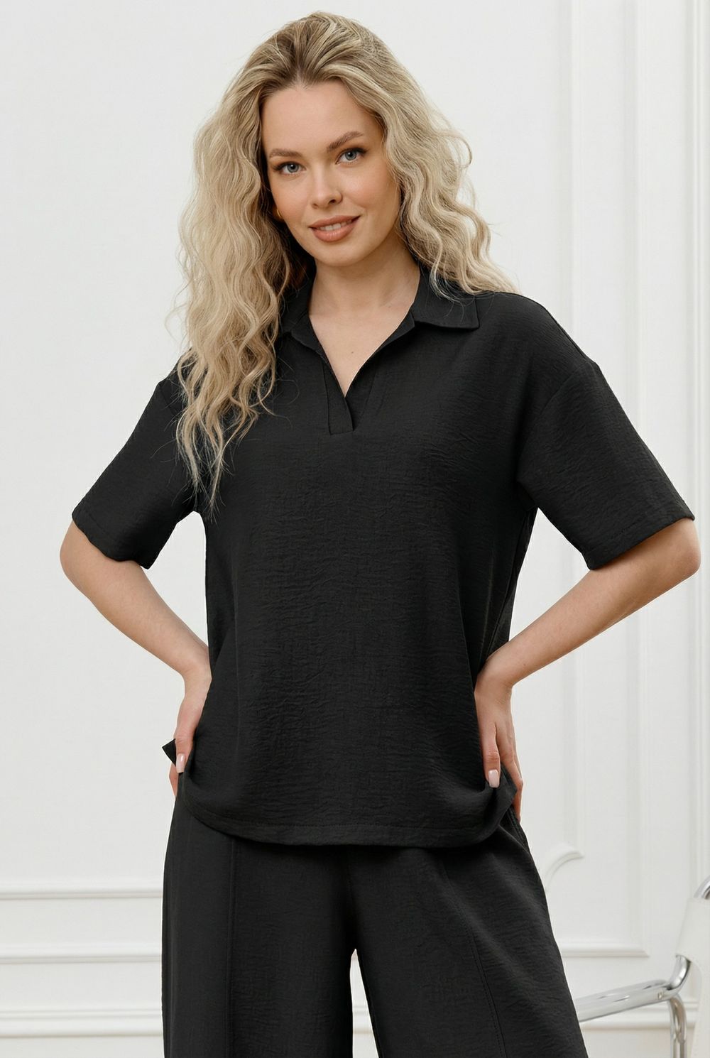 Блузка женская Ясмина-1 Виотекс ЧЁРНЫЙ