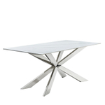 Стол T088 (180) камень белый матовый Calacata