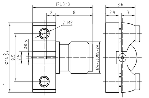 LT-SMA-F17, Разъем для печатной платы, SMA, 18 ГГц