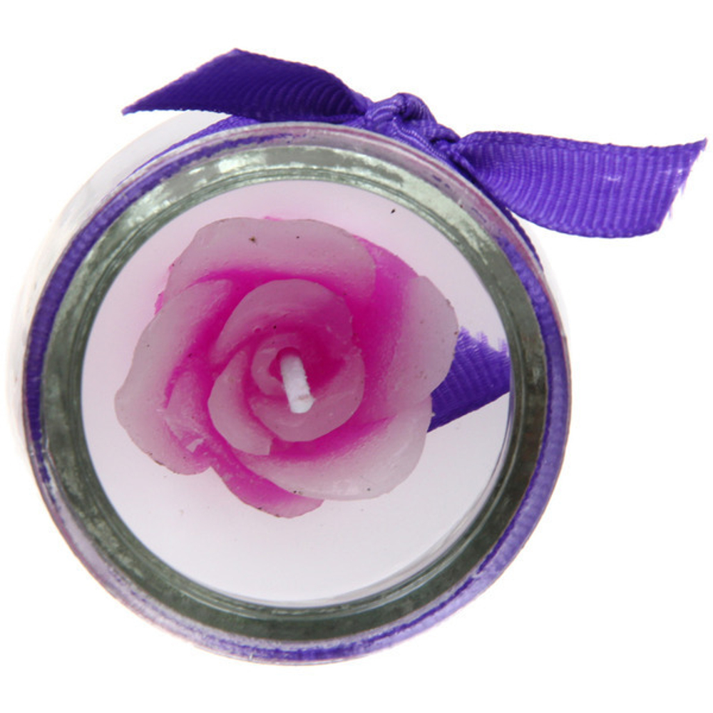 Свеча «Чудесная роза» 5*5,5 см, сиреневый