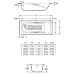 Ванна стальная Roca PRINCESS 160х75 пристенная (7.2203.E.000.0)