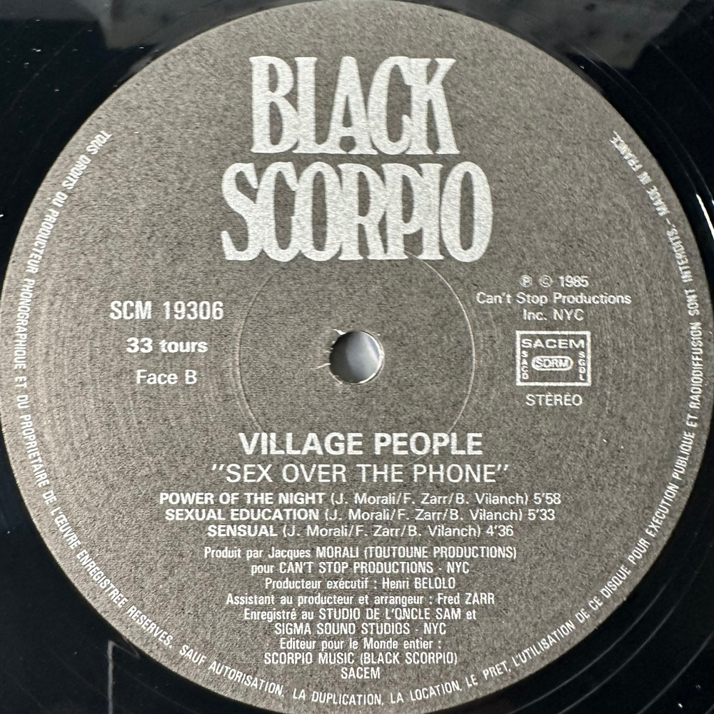 Village People ‎– Sex Over The Phone (Франция 1985г.)