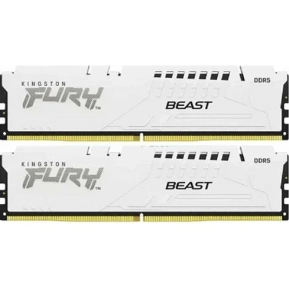 Оперативная память Kingston 32Gb DDR5 (2x16Gb) UDIMM FURY Beast white XMP