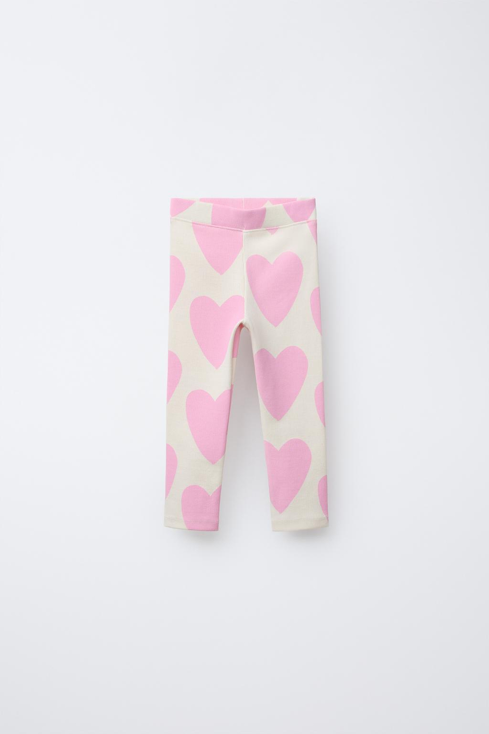 ZARA ЛЕГИНСЫ В РУБЧИК С ПРИНТОМ, РОЗОВЫЙ
