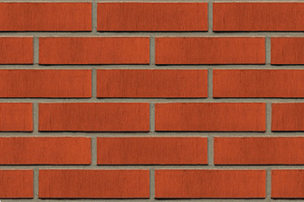 Кирпич лицевой Красный, Бархат, 1NF