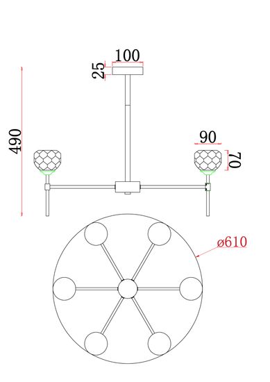Люстра Freya FR5236PL-06BS