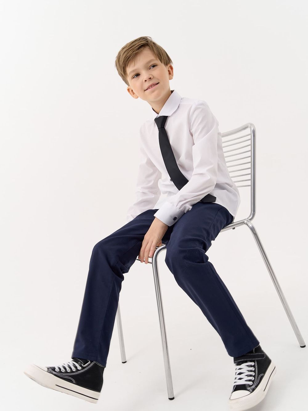 Рубашка для мальчика "Белая" 7+