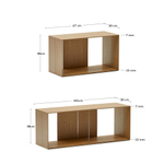 Litto набор из 4 модульных полок из шпона дуба 168 x 76 см