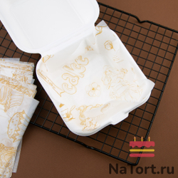 Бумага упаковочная для бенто-торта «Париж» 18 х 18 см, 100 шт