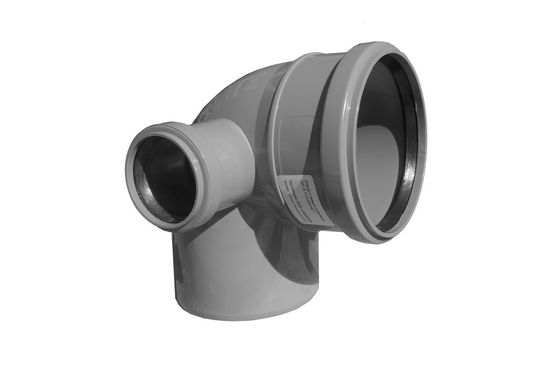 Отвод ПВХ с левым патрубком Д.110/50