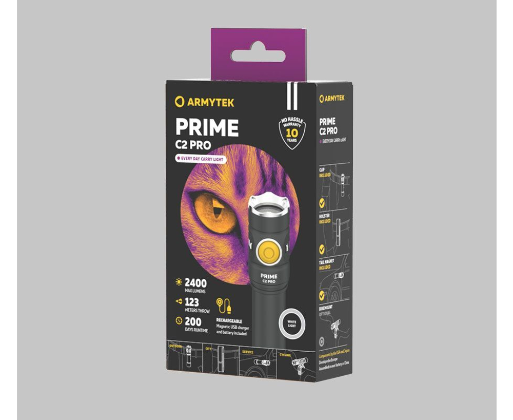 ARMYTEK - Фонарь PRIME C2 PRO MAGNET USB ( свет - белый )