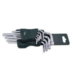 Набор ключей Г-образных TORX 9пр.(Т10, Т15, Т20, Т25, Т27, Т30, Т40, Т45, Т50)в пластиковом держателе RockForce##Rock FORCE RF-5098