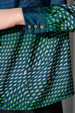 22909 Блузка женская (сине-зеленый принт)