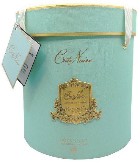 Гортензия, круглая бирюзовая свеча Арт-деко с кисточкой, Cote Noire