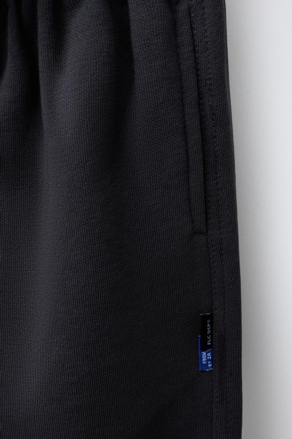 ZARA ФЛИСОВЫЕ БРЮКИ BALLOON С НАДПИСЬЮ, АНТРАЦИТОВО-СЕРЫЙ