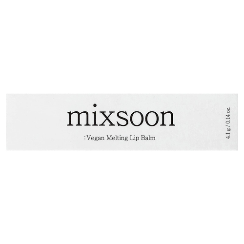 Mixsoon, Веганский тающий бальзам для губ, 01 прозрачный, 4,1 г (0,14 унции)