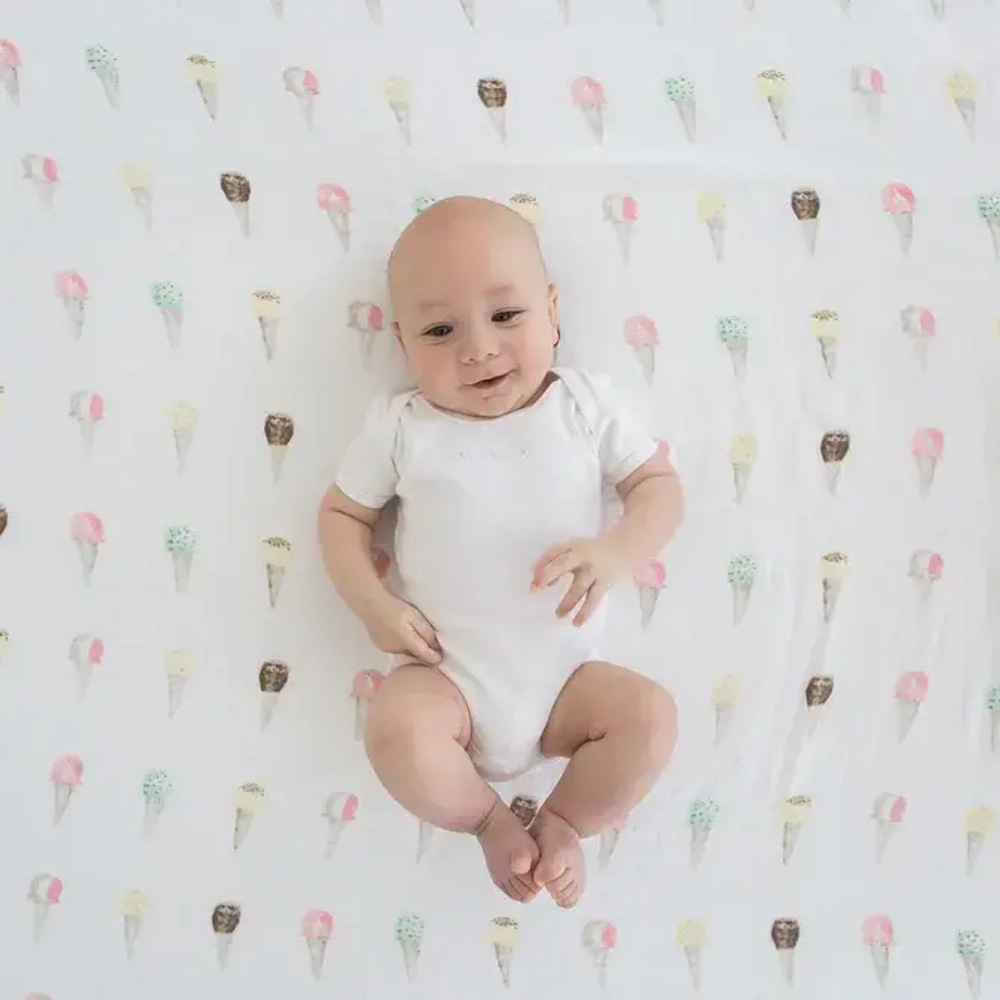 SwaddleDesigns SD-520MC Пеленка маркизет - Watercolor Ice Cream Cones