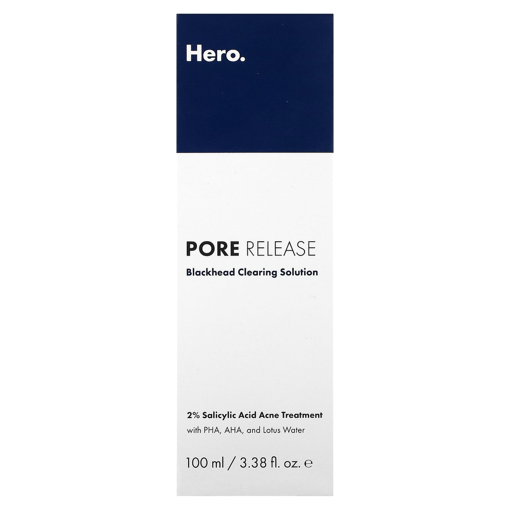 Hero Cosmetics, Pore Release, раствор для очищения от угрей, 100 мл (3,38 жидк. унц.)