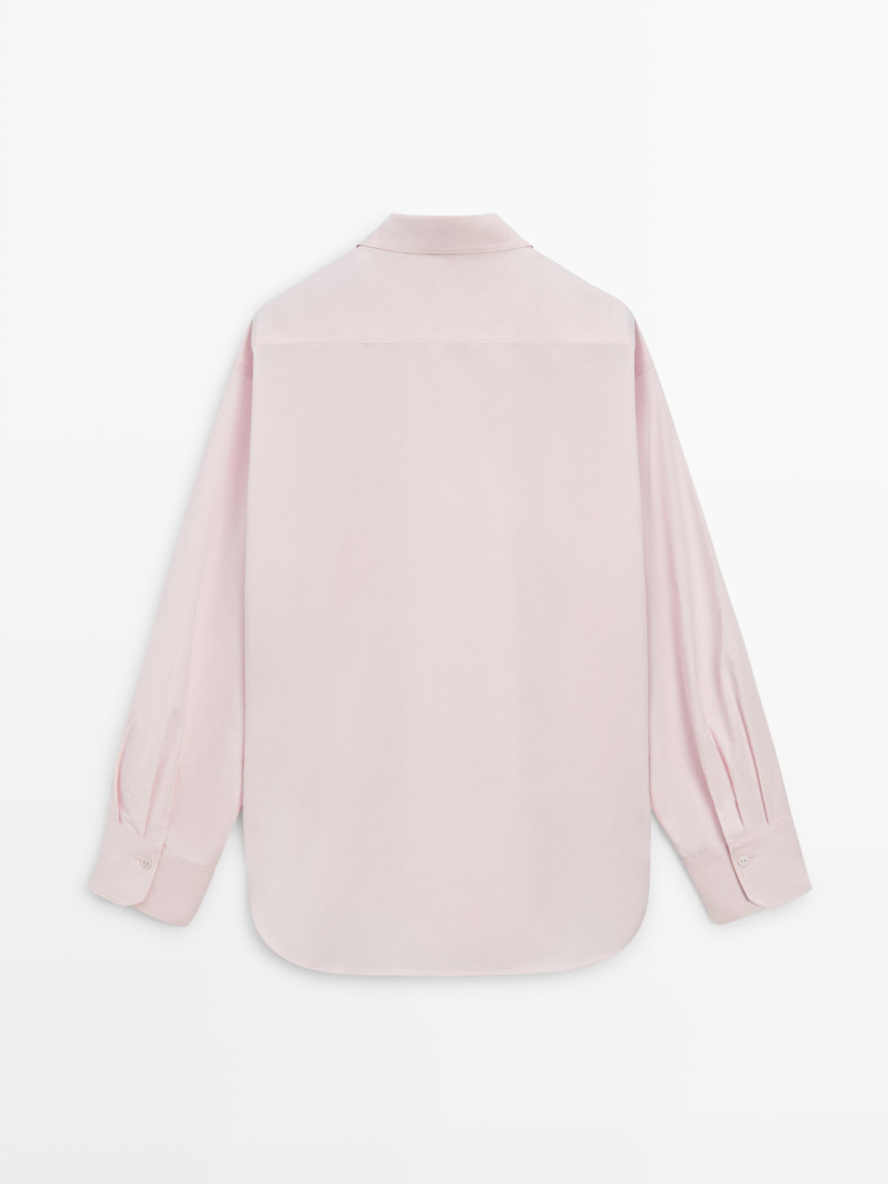 Massimo Dutti Рубашка из смеси поплина и хлопка, розовый