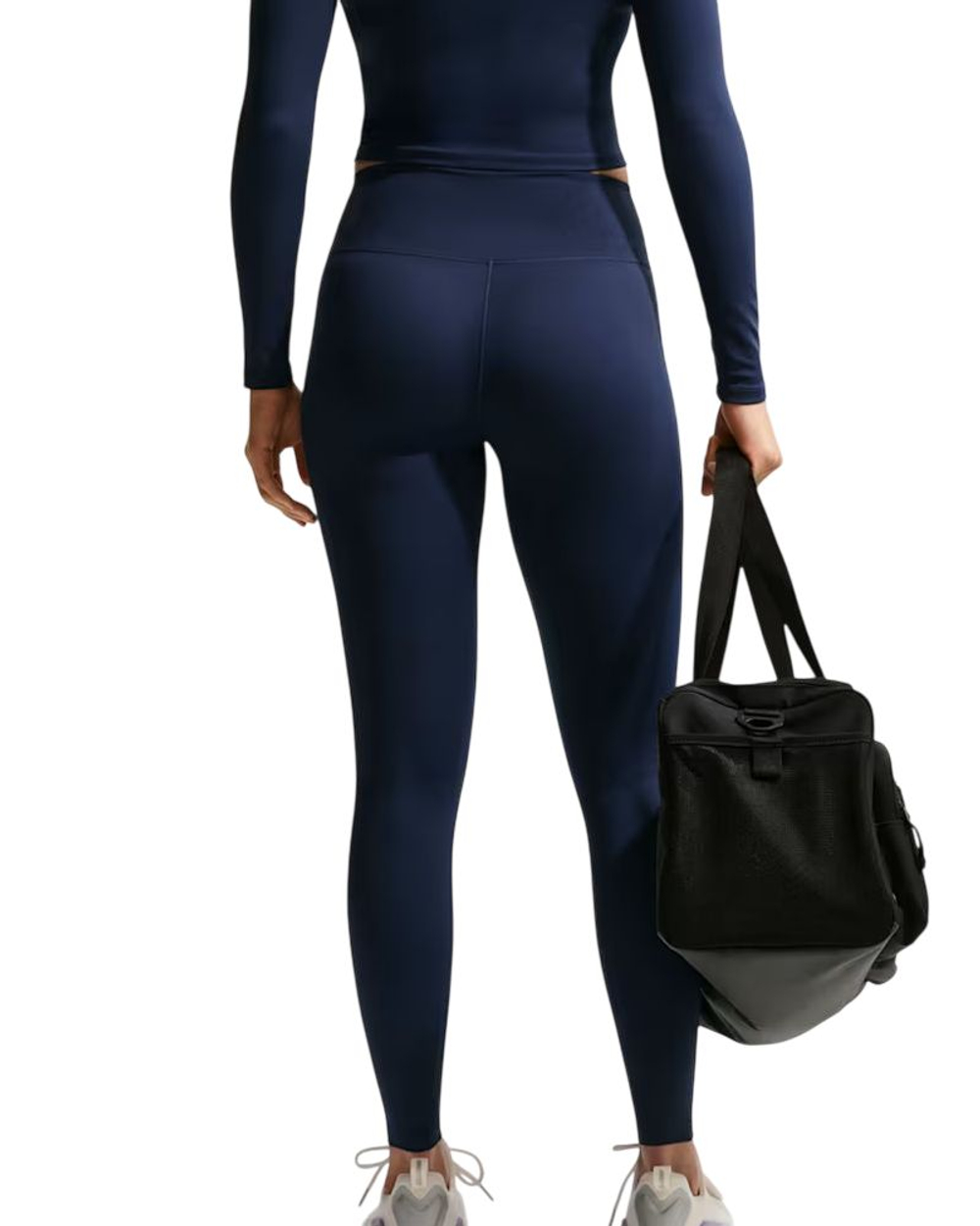Женские леггинсы Nike One Seamless Front High Waisted Full Length - midnight navy/white