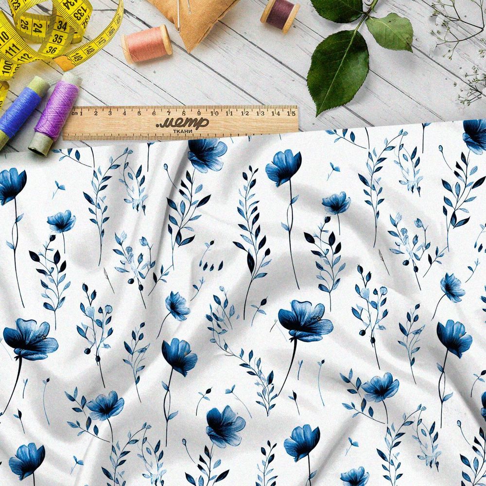 Ткань Ниагара Софт забытые цветочки