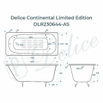 Ванна Delice Continental Limited Edition Elite DLR230644-AS 165х70 белая