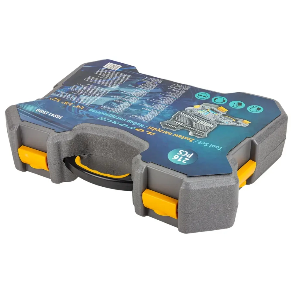 Набор инструментов 216пр. 1/4'', 3/8'', 1/2''(6гр.)(4-32мм) ILOforce IF-38841 EURO