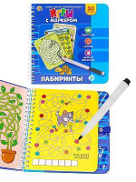 Пиши-рисуй-стирай игра с маркером. Лабиринты Арт. ИН-3951