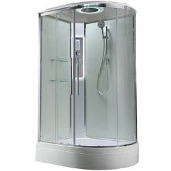 Душевая кабина AvaCan (АваКан) EM3912LLEDT со средним подоном, с ГМ, с электрикой и LED освещением, 120х90х220