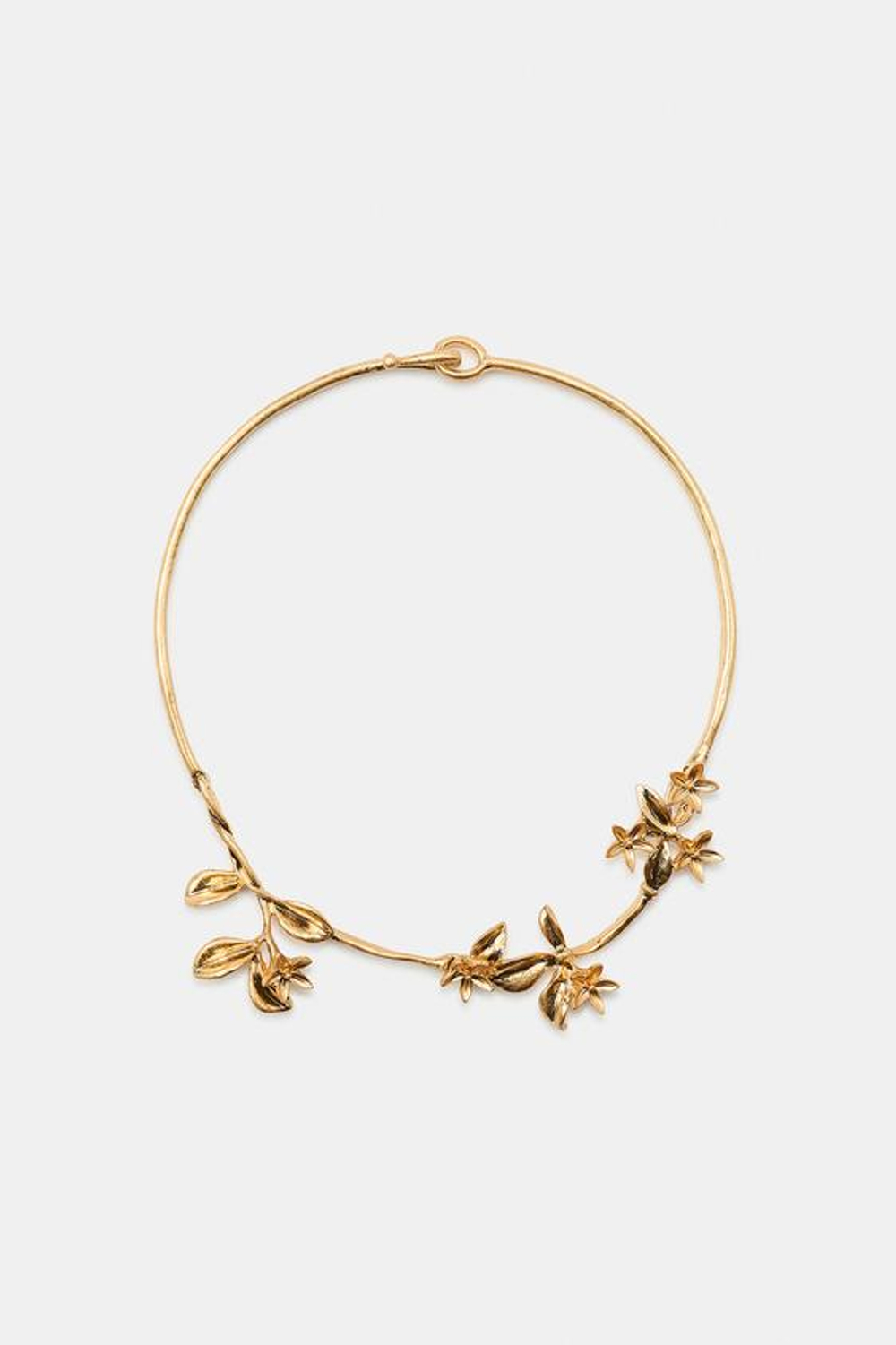 ZARA ЧОКЕР С ЦВЕТАМИ, ЗОЛОТИСТЫЙ