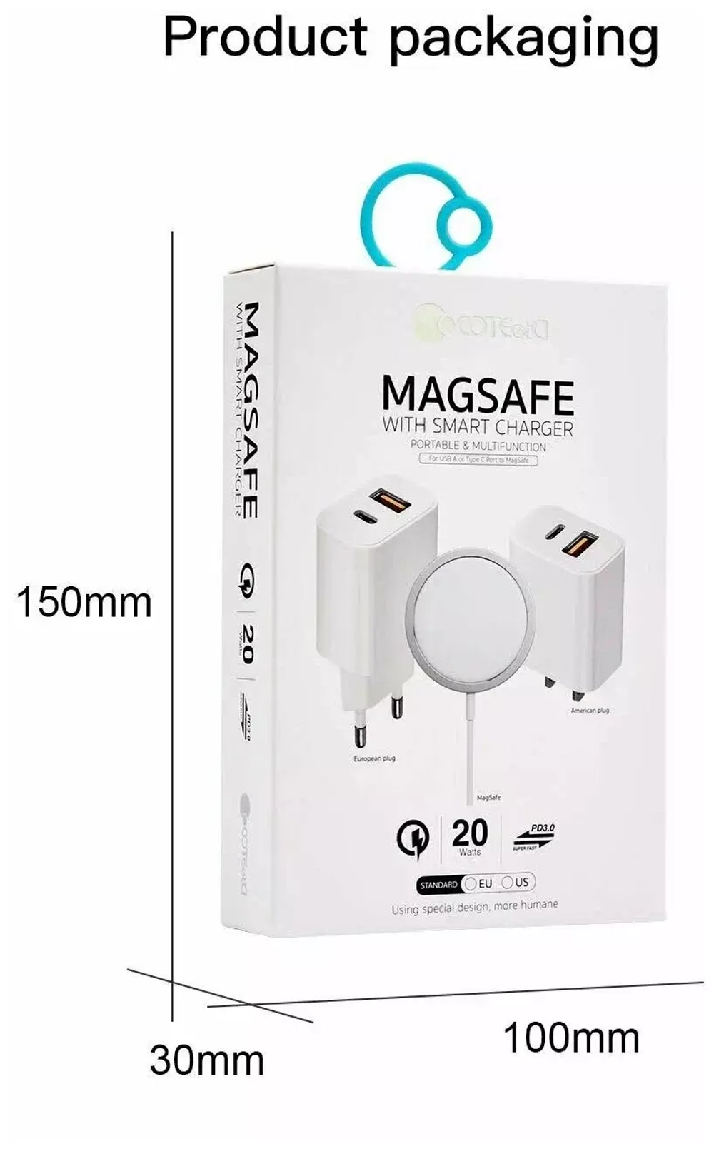 Беспроводное зарядное устройство (CS5715-U) COTEetCI white