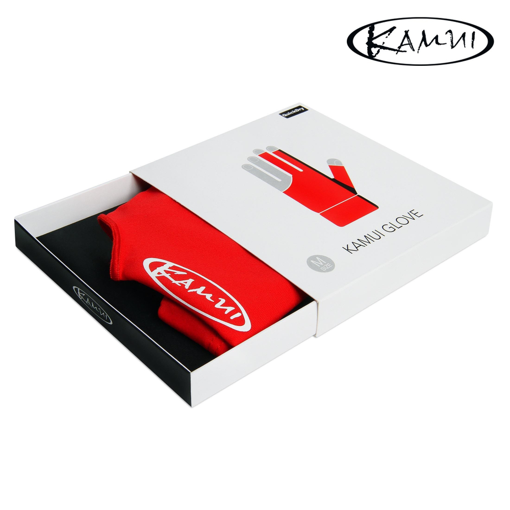 Перчатка для бильярда "Kamui QuickDry" красная/черная правая XXL