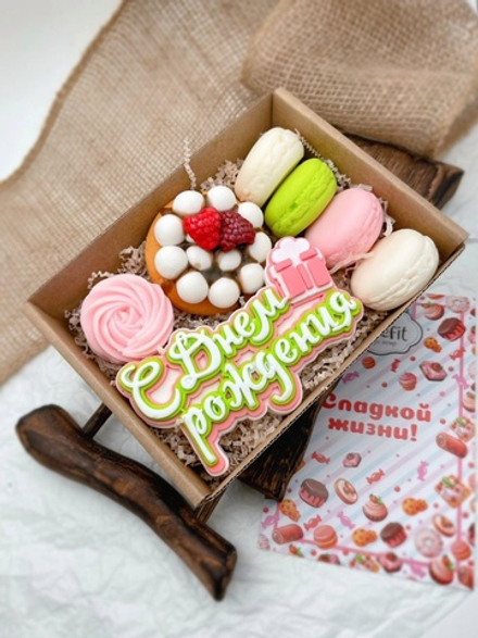 Набор из мыла «С днем рождения", цвет роуз