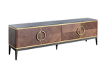 Тумба под ТВ Garda Decor 4-х дверная шпон 200*58*40 см