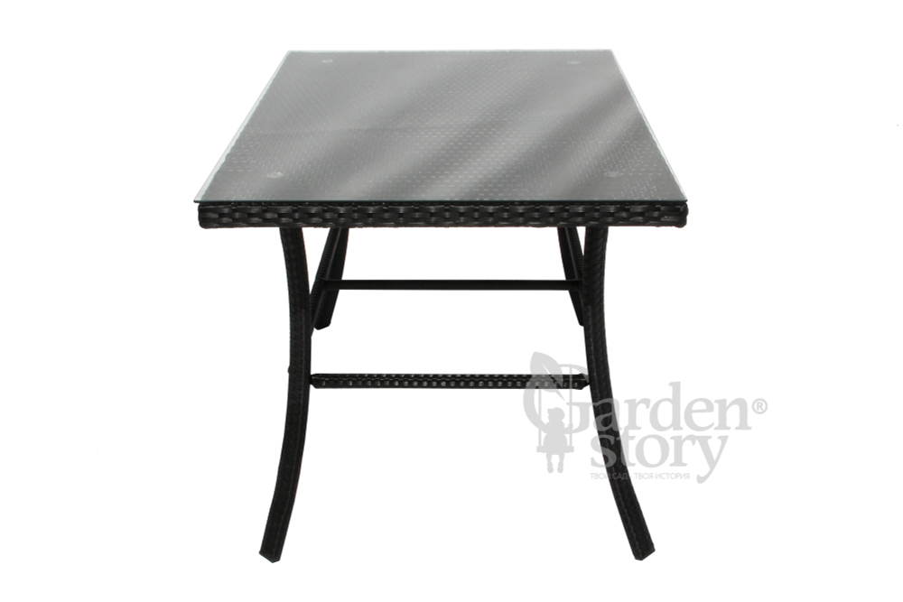 Набор мебели Garden Story Парис (4 Стул Garden Storyа Парис "без подушек"+стол 120см, каркас черн, ротанг черный)