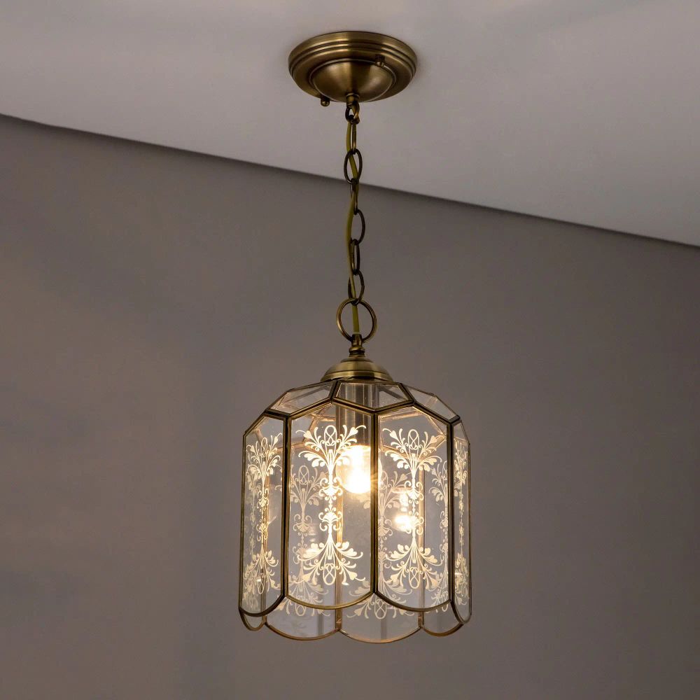 Citilux Витра-2 CL442210 Подвесной светильник витражный Бронза