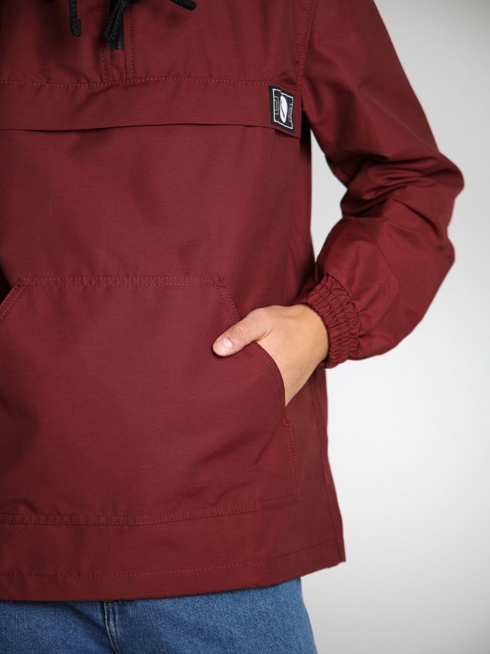 Анорак мужской без утеплителя бордовый Город Горький