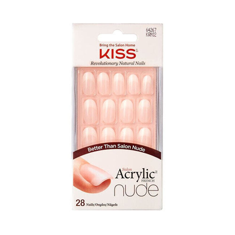 Акриловые ногти - Французский маникюр для естественного образа Salon Acrylic French Nude 64267 28 шт.