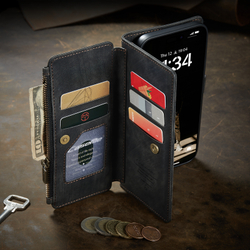 Многофункциональный чехол-кошелек CaseMe 3 in 1 Matte Wallet для iPhone 17