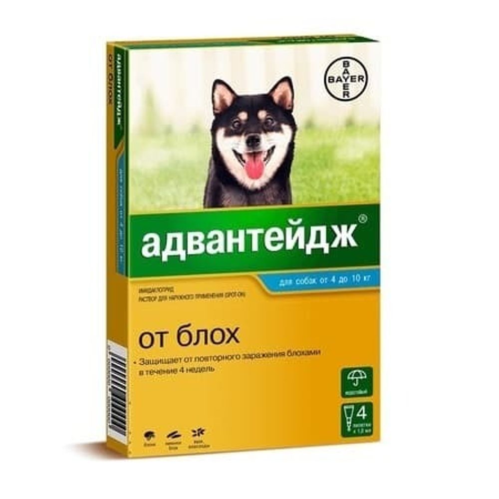 Bayer Адвантейдж для собак от 4кг до 10кг (цена за 1 пипетку)