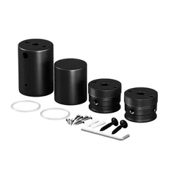 Набор для вертикального накладного монтажа круглого неона 360° D25 черный Led Strip 20312
