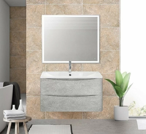 Тумба с раковиной BelBagno ACQUA 100 Cemento Verona Grigio