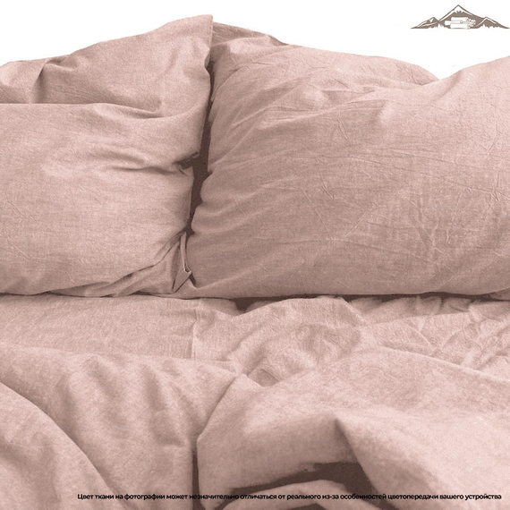 Вареный (стираный) хлопок, цв.Пудрово-розовый меланж (15-1607) | ш.250 см | 145 г/м² | хлопок-100%