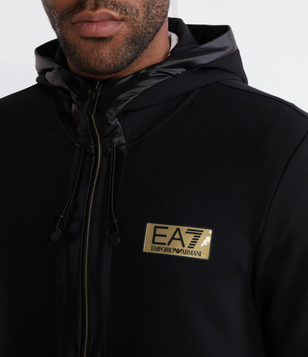 Худи EA7 - черный(3DPM10 PJUZZ)