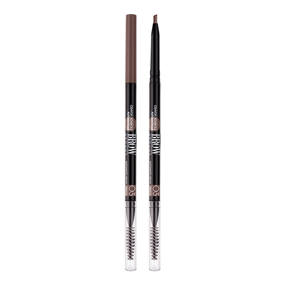 Vivienne Sabo Карандаш для бровей Crayon Sourcils Аutomatique Brow Arcade, автоматический, тон №03, Темный коричневый, 1 гр