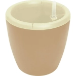 Горшок с автополивом InGreen Munchen D 210ммл с внутренней вставкой 3,4л, круглый,молочн