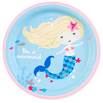 Тарелка-Русалочка-23см-8шт