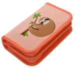 Пенал 2 секц. большой 190/105 "Забавный ленивец 2022" (Пчелка)